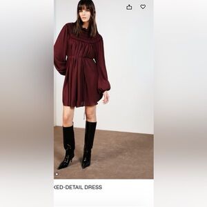 H&M Purple Long Sleeve Cowl Neck Sundress